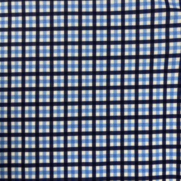 Fennec Polo Shirt Mens L Blue Check US Open Semple Trophy Logo Brookside Sport - Picture 11 of 12